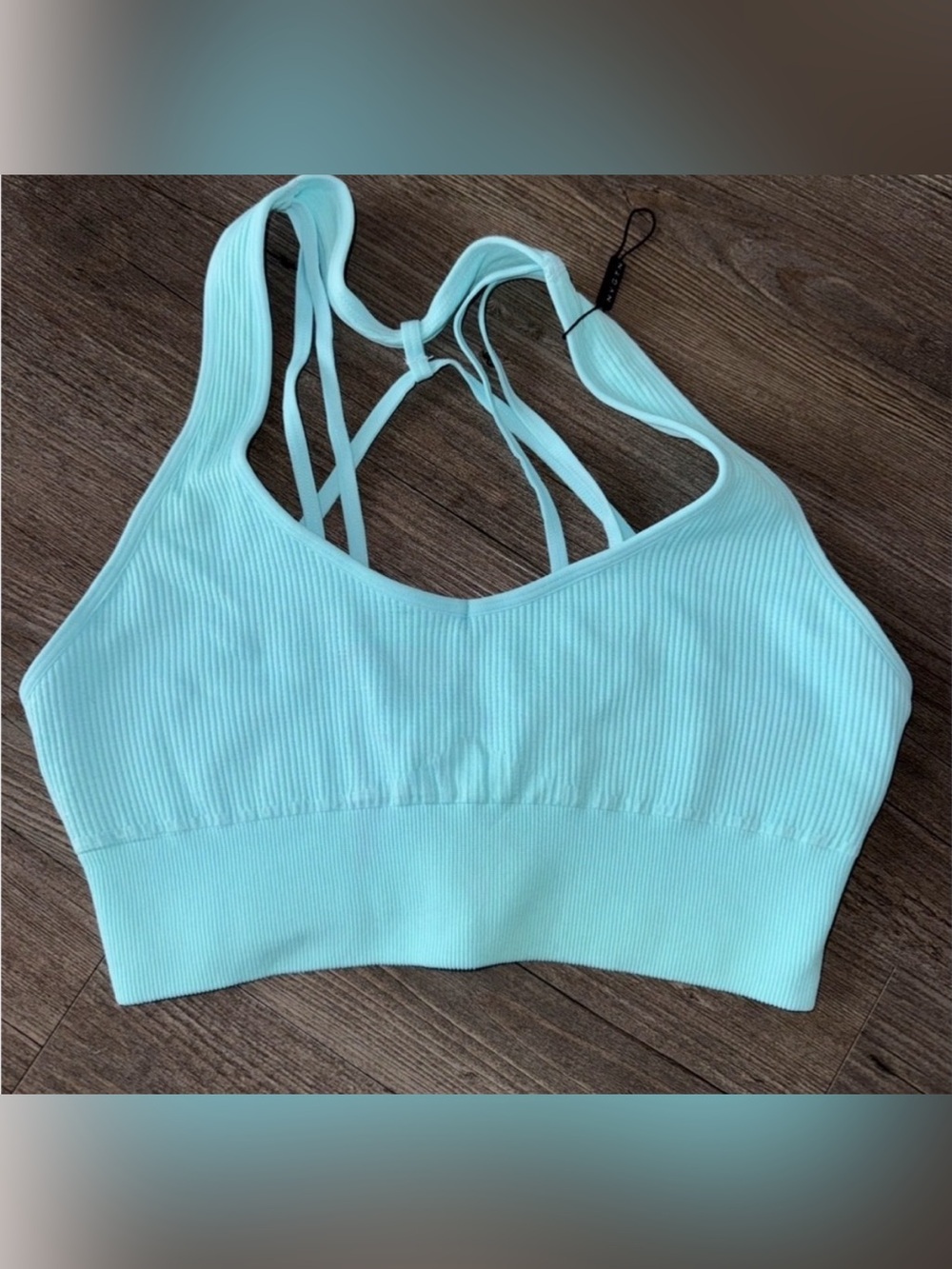 NVGTN Galaxy Ribbed Seamless Bra Blue Size Large